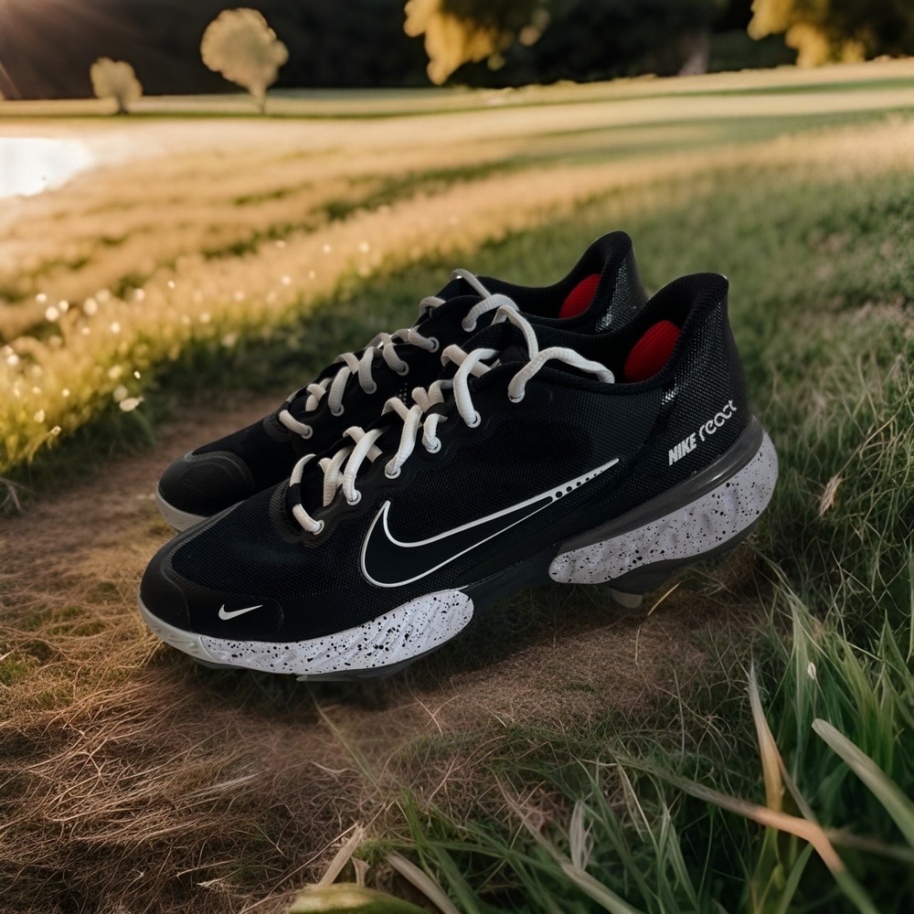 Nike‎ Alpha Huarache Elite 3 Low Baseball Cleats Black CK0746-010 Men's Size 7.5